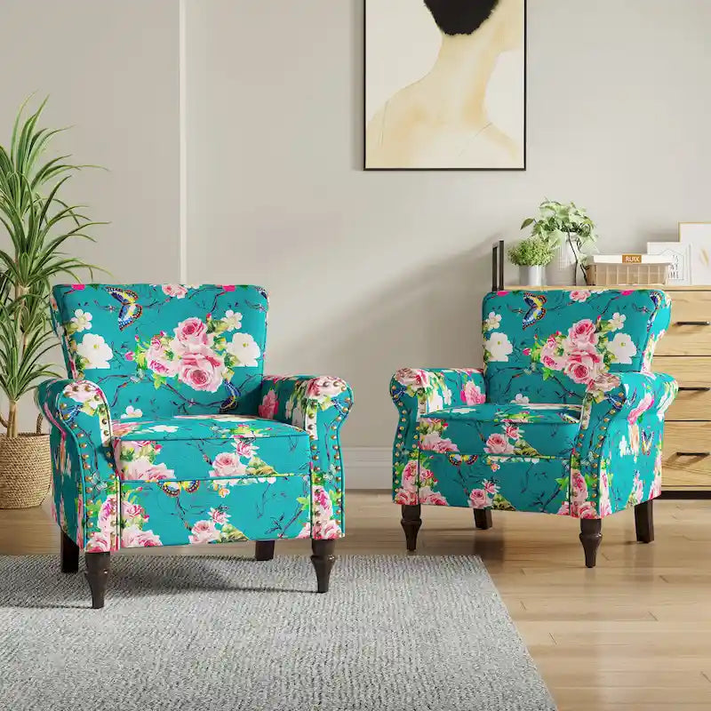 Nailhead Trimmed Living Room Armchair - Dimensions: 29.9W x 29.9H x 32.9D 3