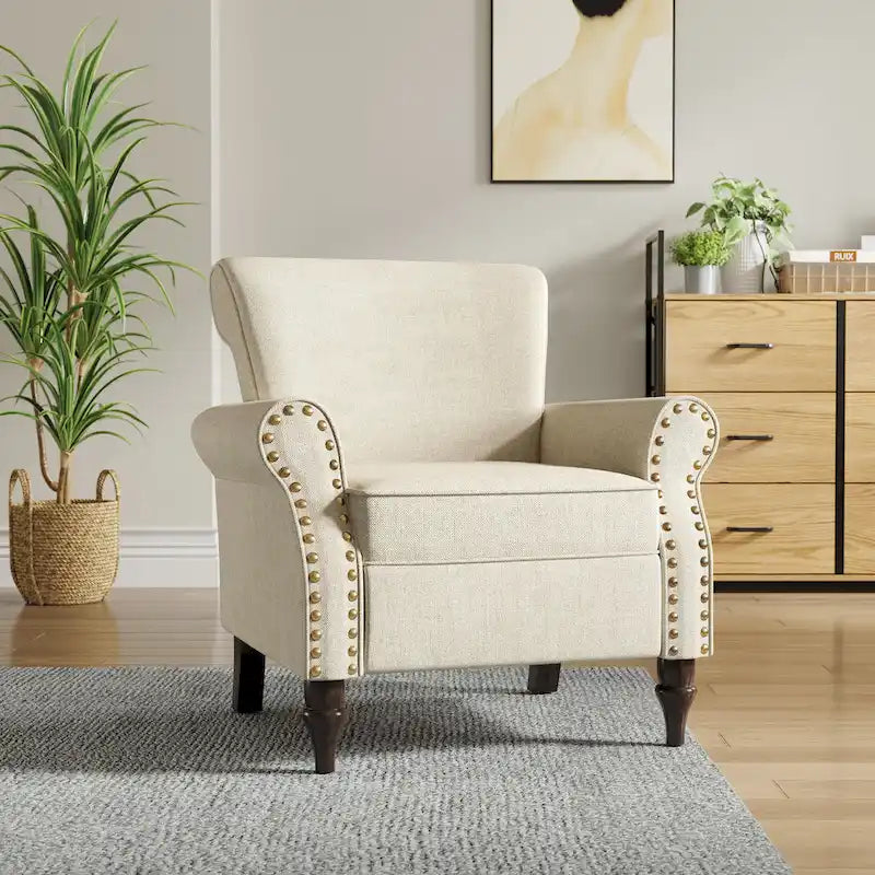 Nailhead Trimmed Living Room Armchair - Dimensions: 29.9W x 29.9H x 32.9D 4
