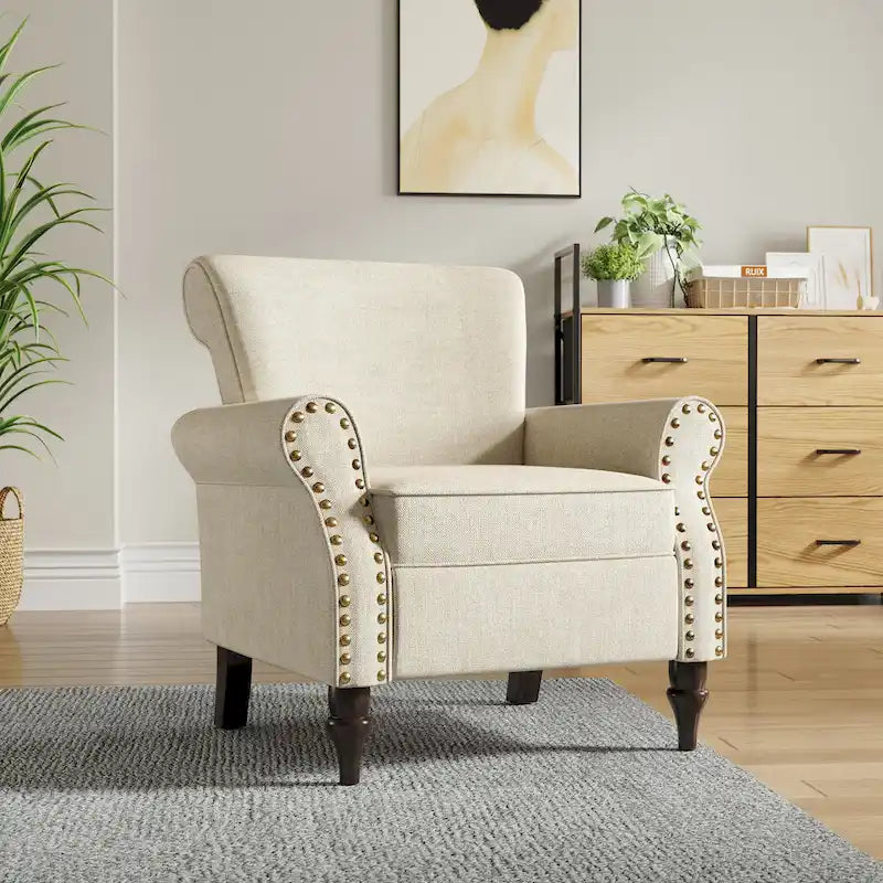 Nailhead Trimmed Living Room Armchair - Dimensions: 29.9W x 29.9H x 32.9D 5
