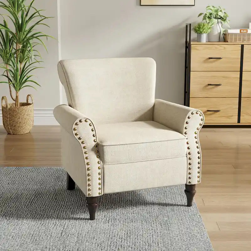 Nailhead Trimmed Living Room Armchair - Dimensions: 29.9W x 29.9H x 32.9D 6
