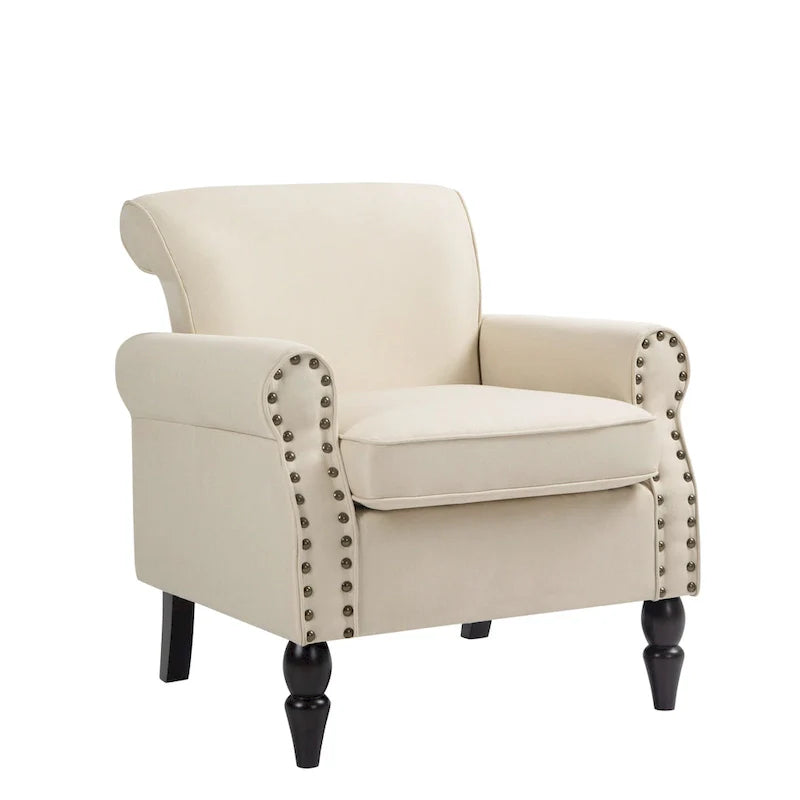 Nailhead Trimmed Living Room Armchair - Dimensions: 29.9W x 29.9H x 32.9D 9