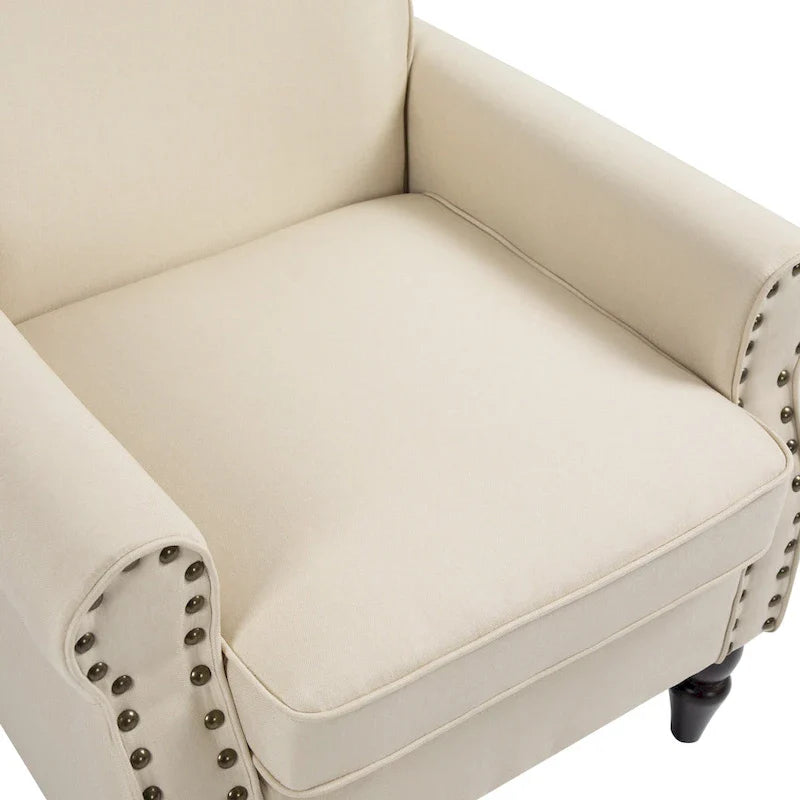 Nailhead Trimmed Living Room Armchair - Dimensions: 29.9W x 29.9H x 32.9D 12
