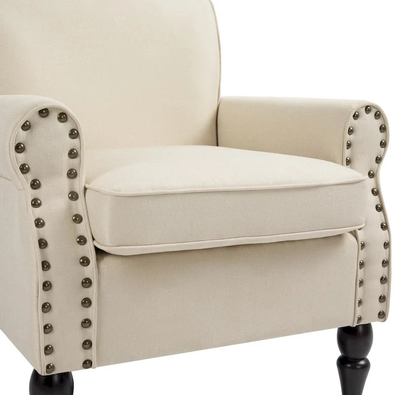 Nailhead Trimmed Living Room Armchair - Dimensions: 29.9W x 29.9H x 32.9D 13