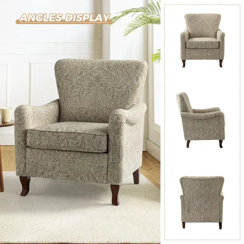 Set of 2 Samouel Contemporary Floral Wingback Armchairs by HULALA HOME 27