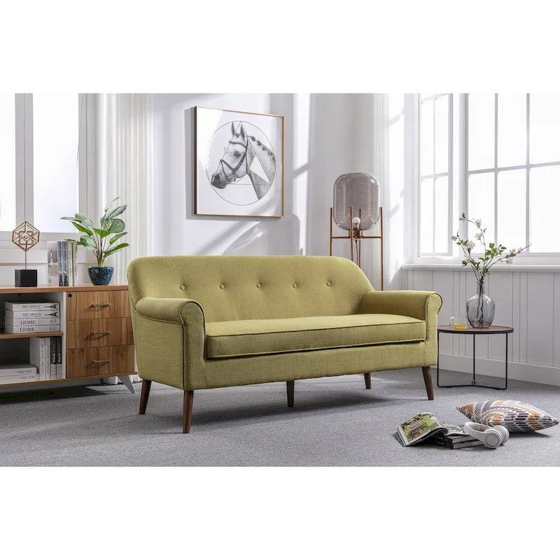 Porthos Home Ruth Small Fabric Loveseat Sofa with Rubberwood Frame 1