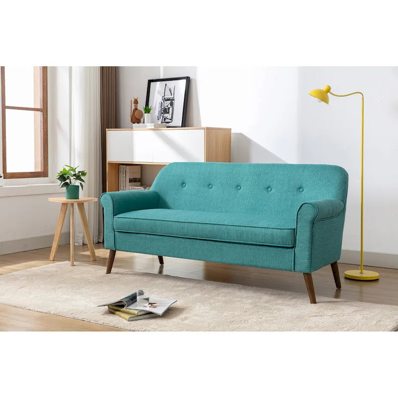 Porthos Home Ruth Small Fabric Loveseat Sofa with Rubberwood Frame 2