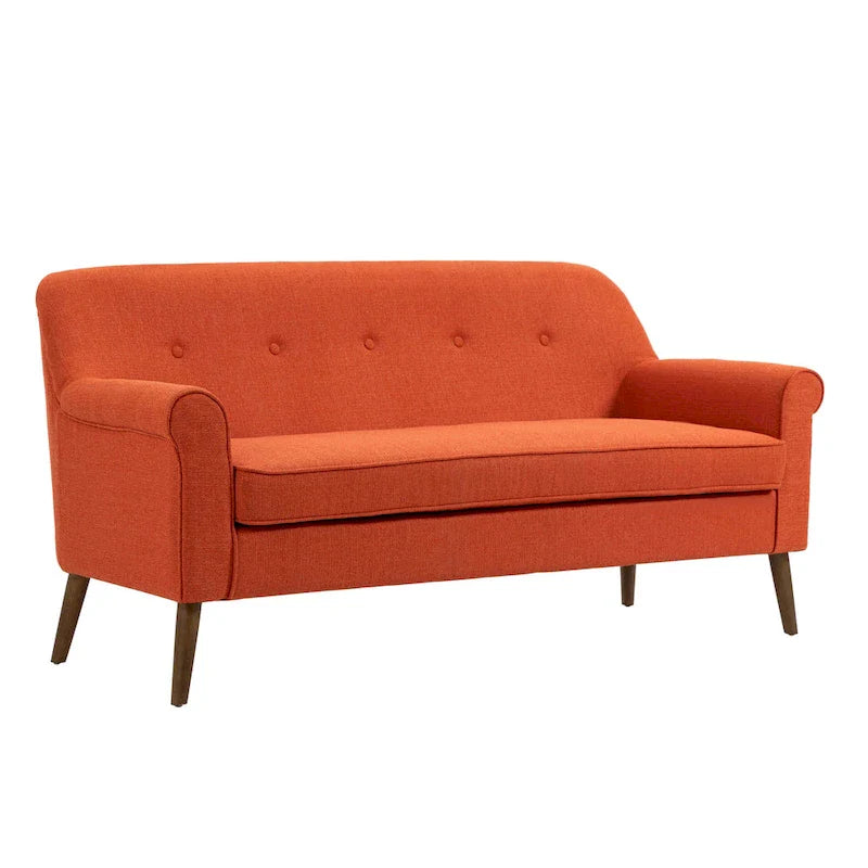 Porthos Home Ruth Small Fabric Loveseat Sofa with Rubberwood Frame 21