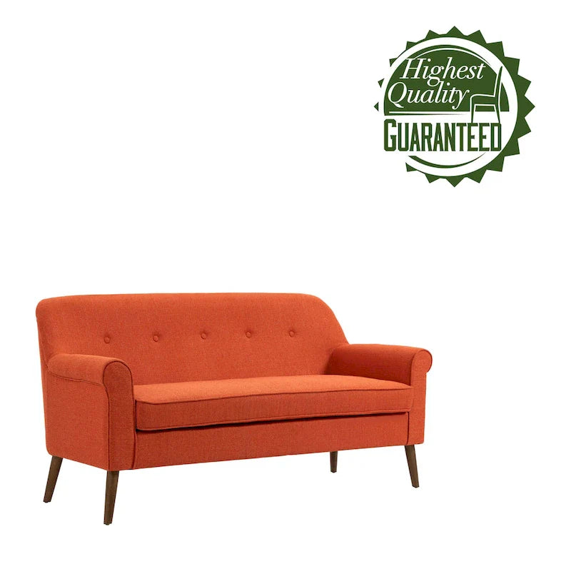 Porthos Home Ruth Small Fabric Loveseat Sofa with Rubberwood Frame 26