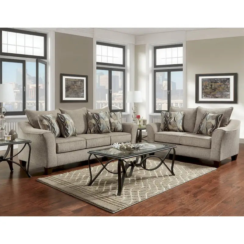 Roundhill Furniture Camero Upholstered Pillowback Sofa 8