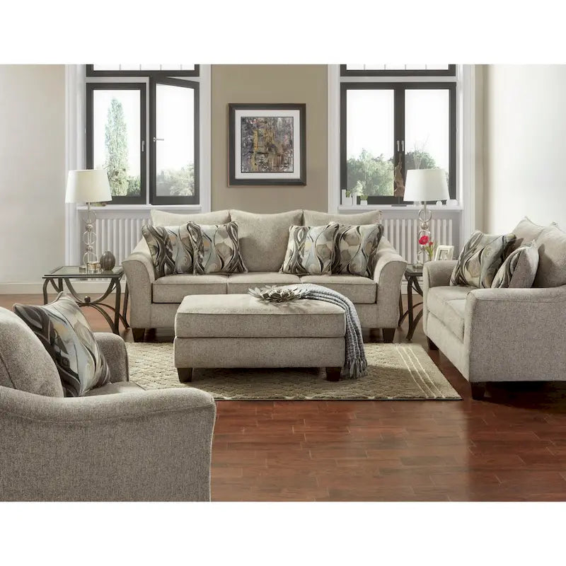 Roundhill Furniture Camero Upholstered Pillowback Sofa 9