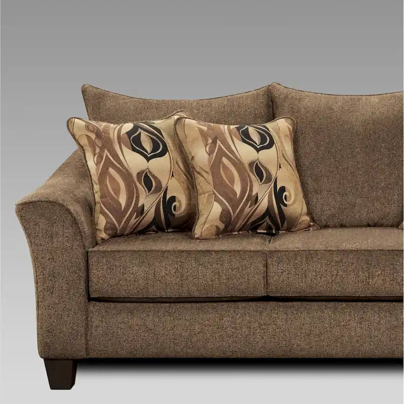 Roundhill Furniture Camero Upholstered Pillowback Sofa 14
