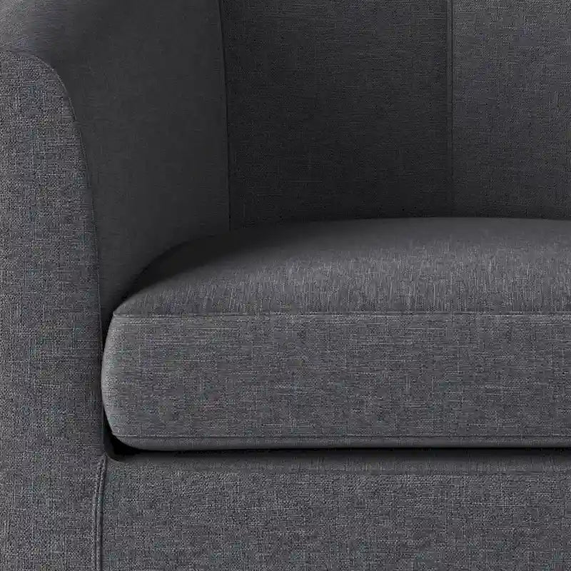 Modern Tub Accent Chair with Upholstered Seat and Wooden Legs 13