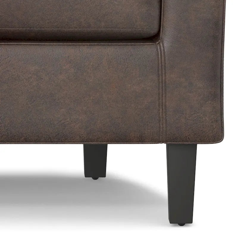 Modern Tub Accent Chair with Upholstered Seat and Wooden Legs 20