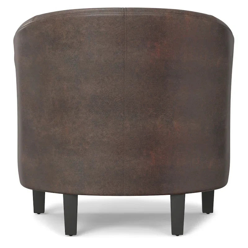 Modern Tub Accent Chair with Upholstered Seat and Wooden Legs 21