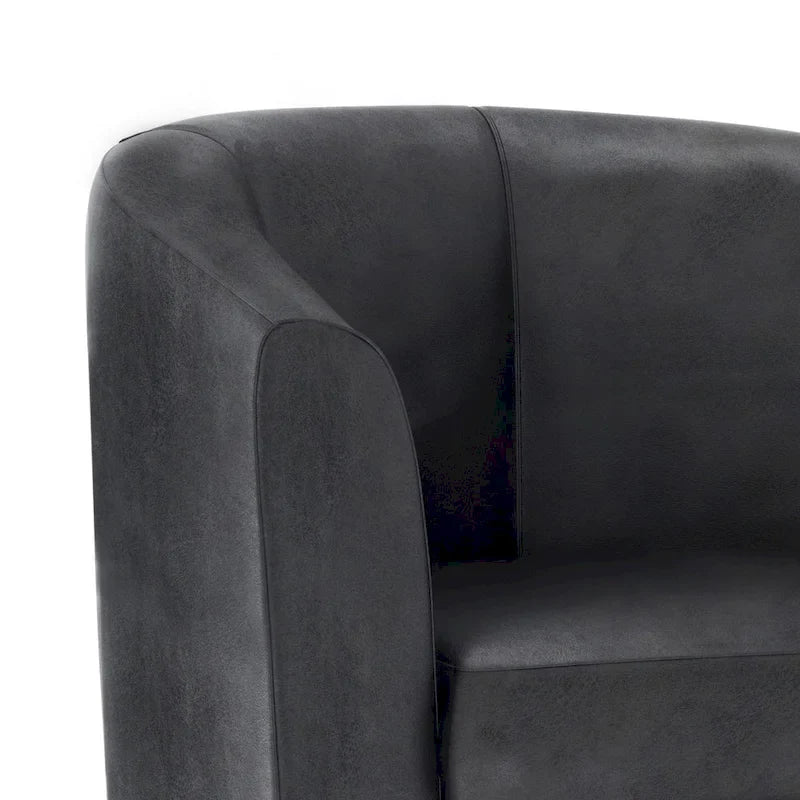 Modern Tub Accent Chair with Upholstered Seat and Wooden Legs 27