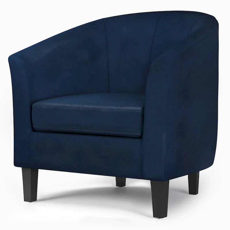 Modern Tub Accent Chair with Upholstered Seat and Wooden Legs 31