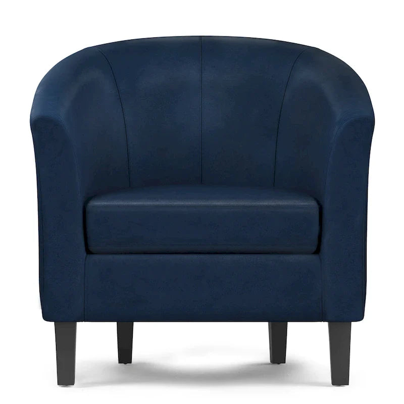 Modern Tub Accent Chair with Upholstered Seat and Wooden Legs 32