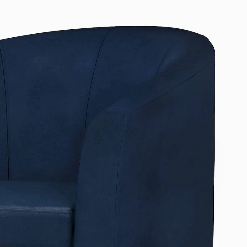 Modern Tub Accent Chair with Upholstered Seat and Wooden Legs 35