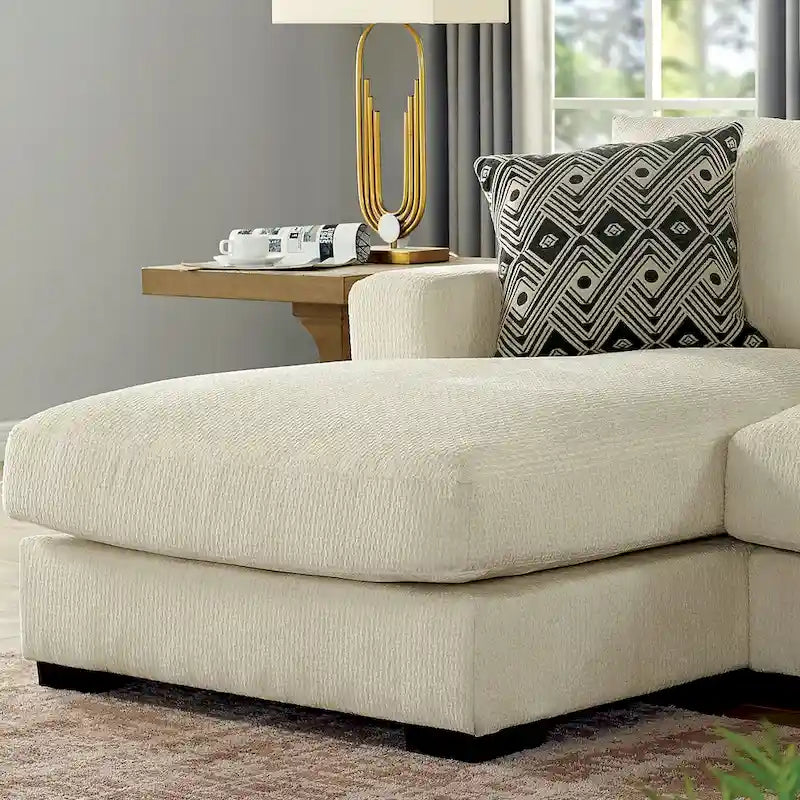 Furniture of America Kintra Modern Chenille Upholstered Large L-Shaped Sectional 5