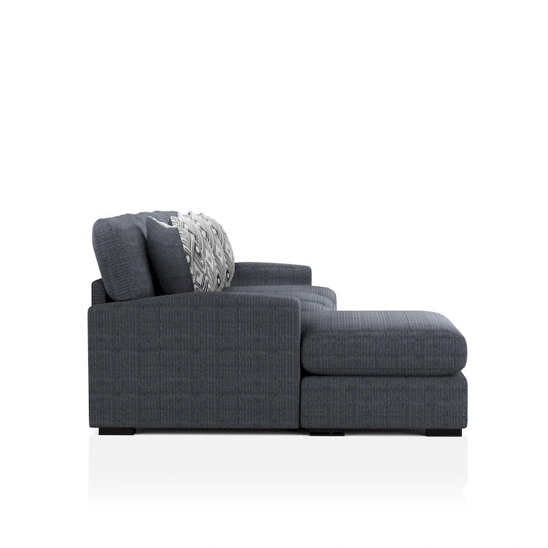 Furniture of America Kintra Modern Chenille Upholstered Large L-Shaped Sectional 12