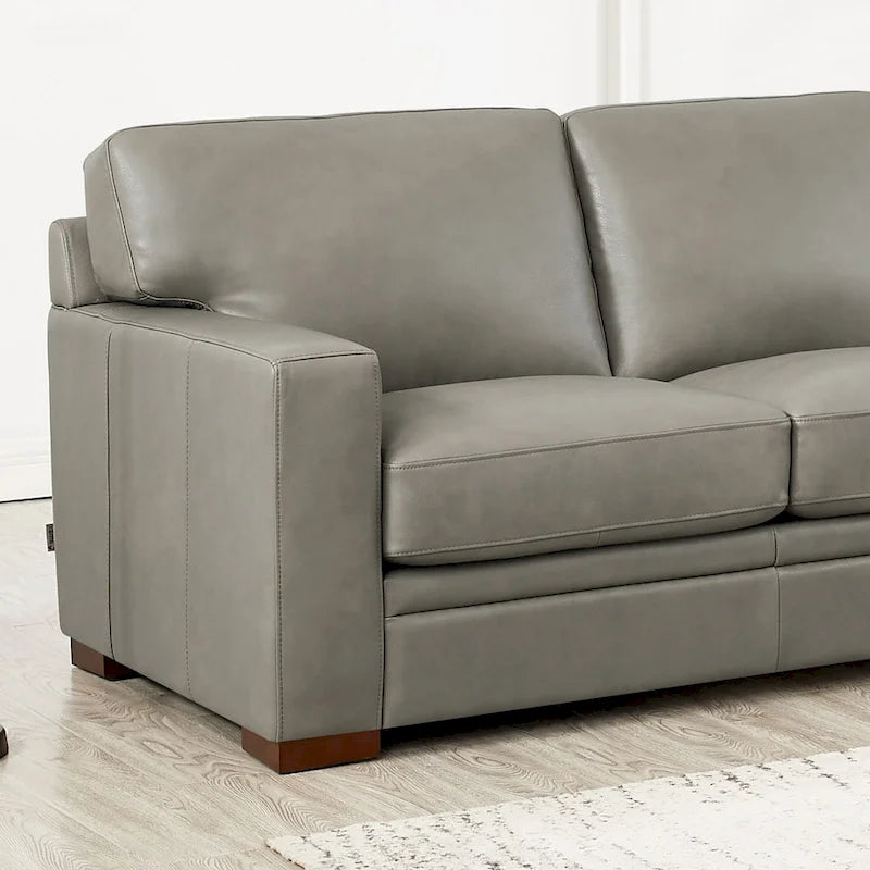 Hydeline Dillon Right-Facing Sectional Sofa with Chaise in Top Grain Leather 13