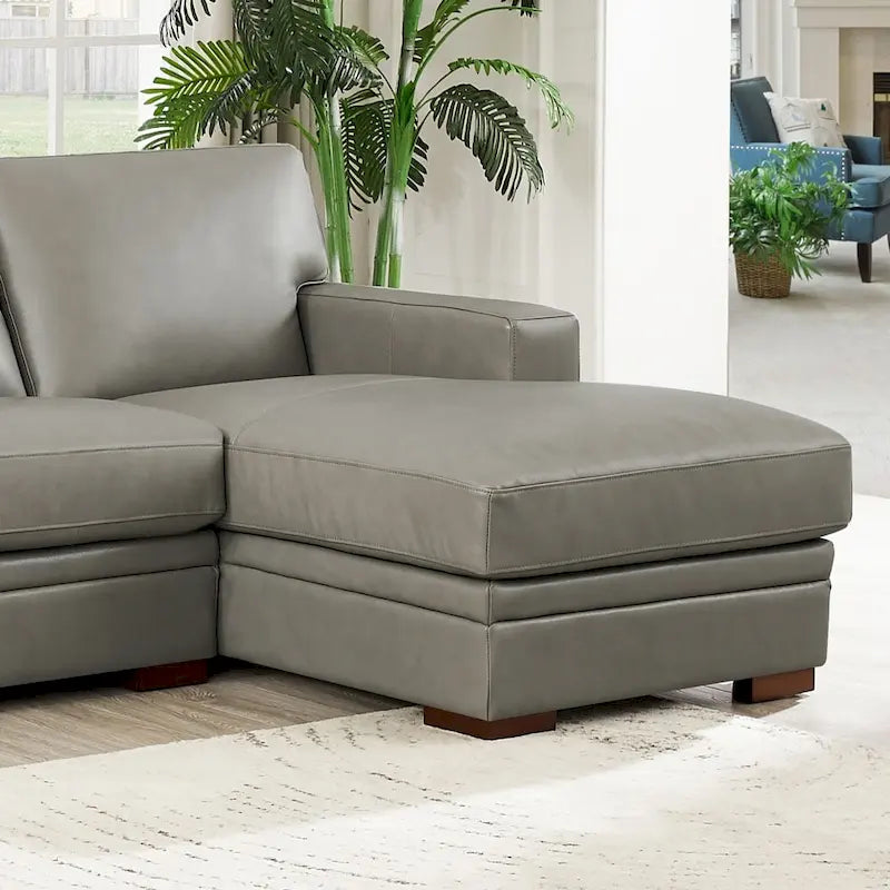 Hydeline Dillon Right-Facing Sectional Sofa with Chaise in Top Grain Leather 14