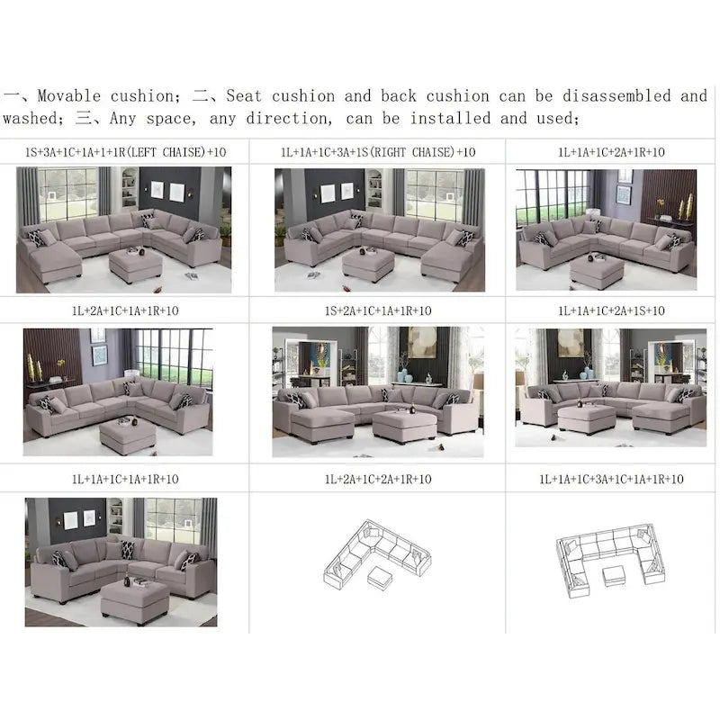 Versatile Reversible Sectional Sofa with Flexible Configuration 22
