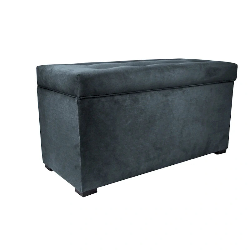 MJL Furniture Angela 8-Button Tufted Storage Bench with Trunk 24