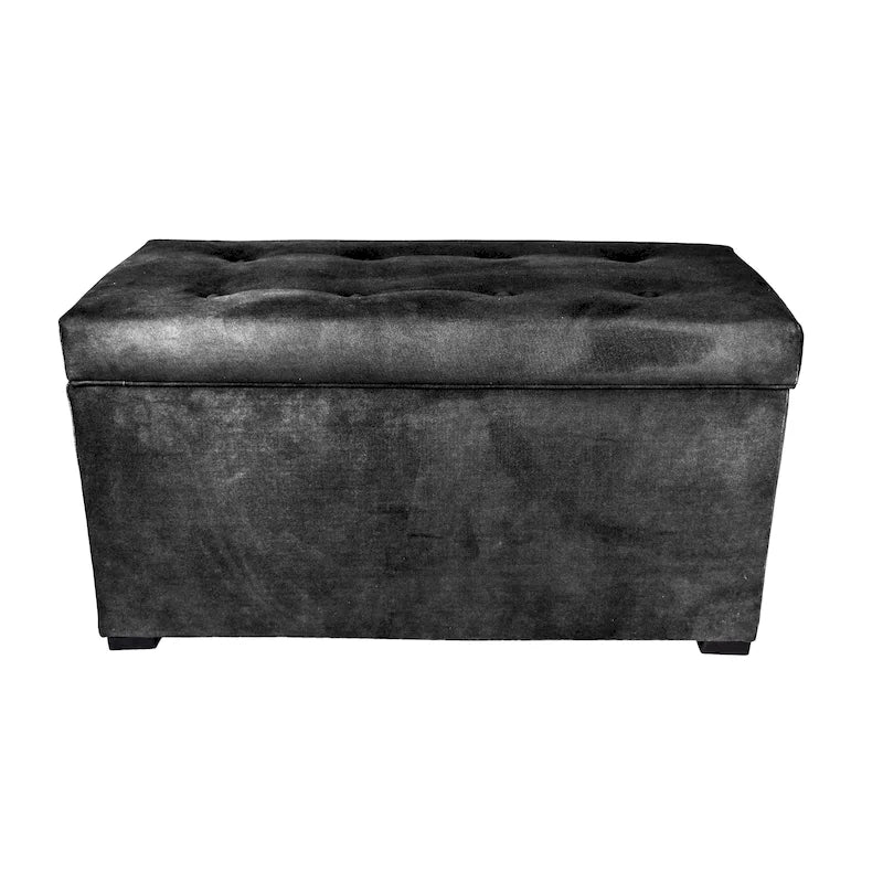 MJL Furniture Angela 8-Button Tufted Storage Bench with Trunk 25