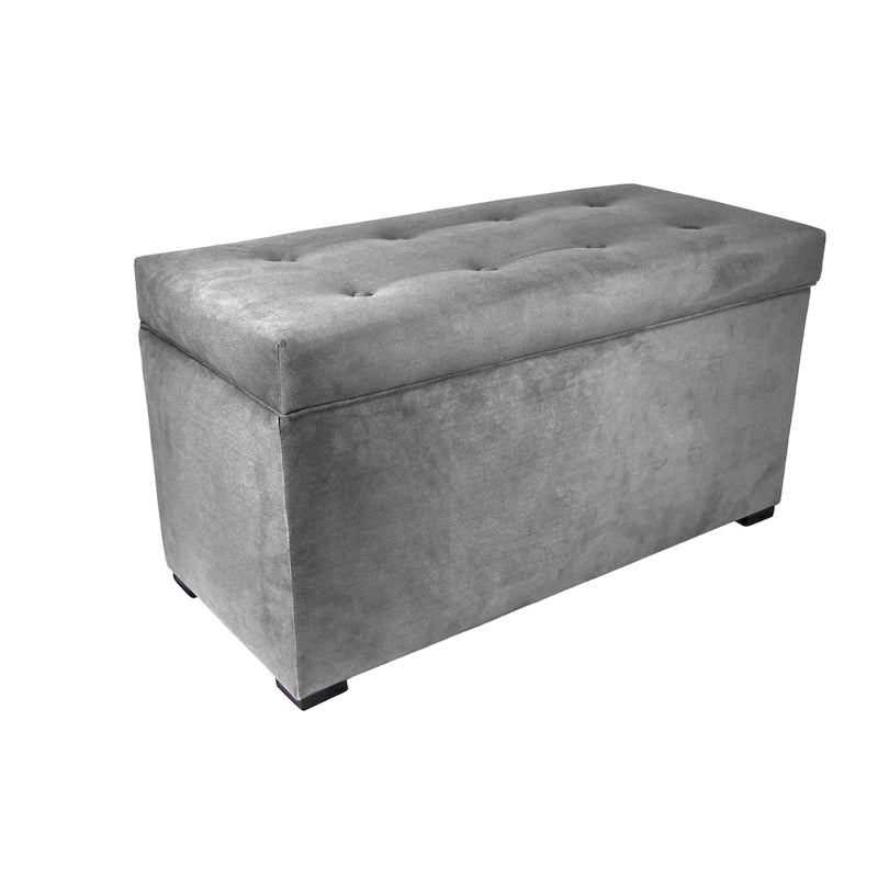 MJL Furniture Angela 8-Button Tufted Storage Bench with Trunk 26