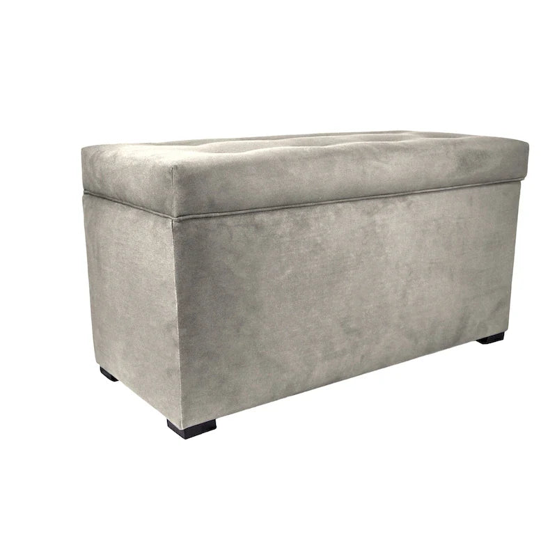 MJL Furniture Angela 8-Button Tufted Storage Bench with Trunk 27