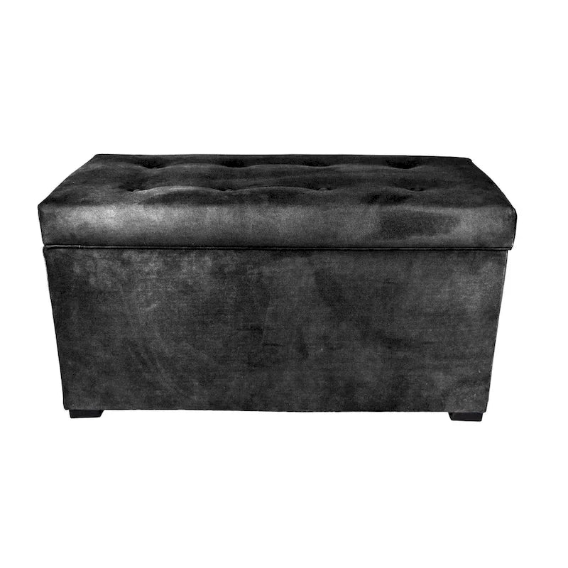 MJL Furniture Angela 8-Button Tufted Storage Bench with Trunk 4