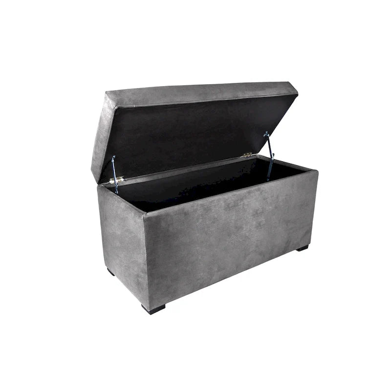 MJL Furniture Angela 8-Button Tufted Storage Bench with Trunk 15