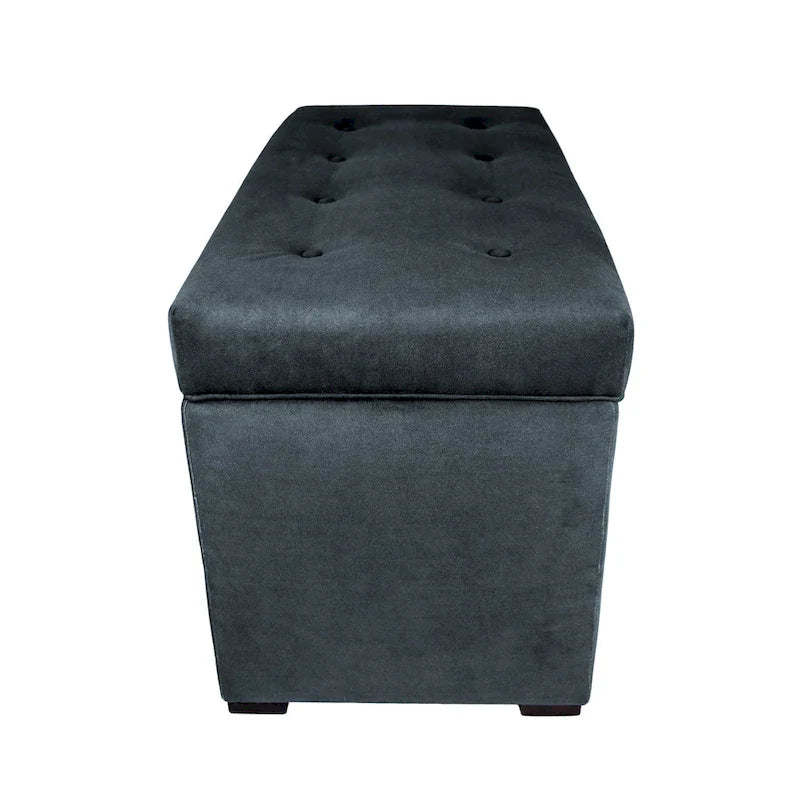 MJL Furniture Angela 8-Button Tufted Storage Bench with Trunk 18