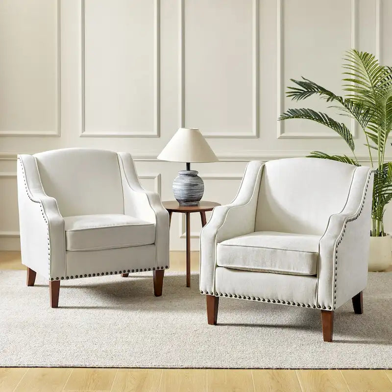 Set of 2 Lucretius Armchairs with Nailhead Trim by HULALA HOME 37
