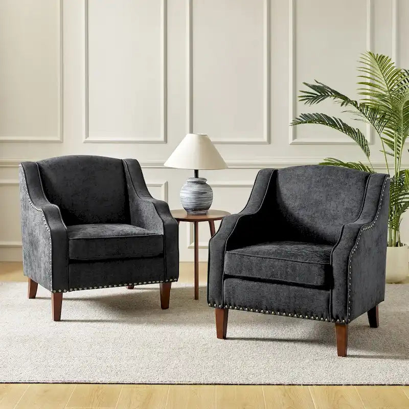 Set of 2 Lucretius Armchairs with Nailhead Trim by HULALA HOME 39