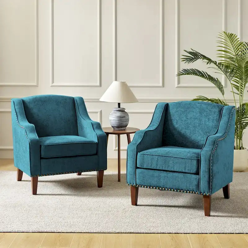 Set of 2 Lucretius Armchairs with Nailhead Trim by HULALA HOME 40