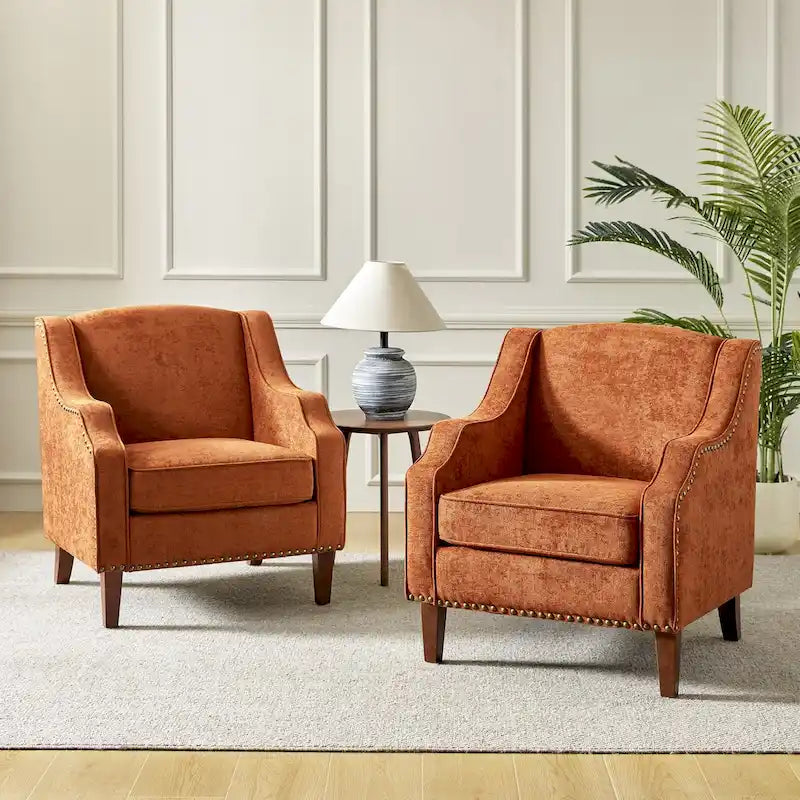 Set of 2 Lucretius Armchairs with Nailhead Trim by HULALA HOME 41