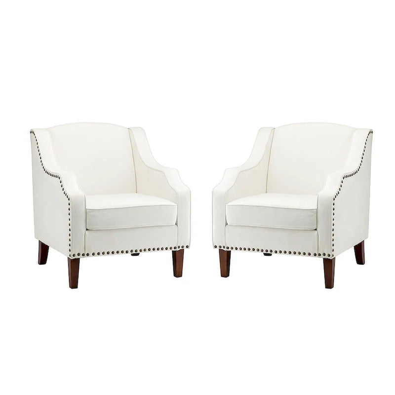 Set of 2 Lucretius Armchairs with Nailhead Trim by HULALA HOME 2