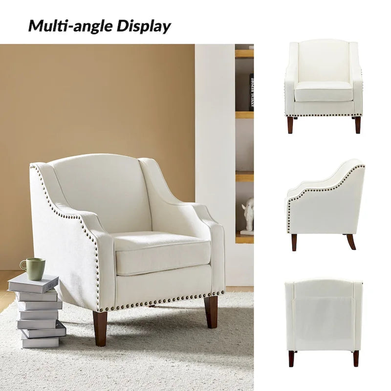 Set of 2 Lucretius Armchairs with Nailhead Trim by HULALA HOME 3