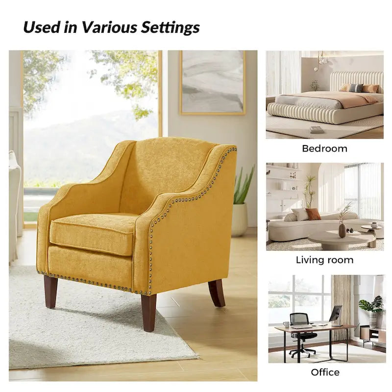Set of 2 Lucretius Armchairs with Nailhead Trim by HULALA HOME 7