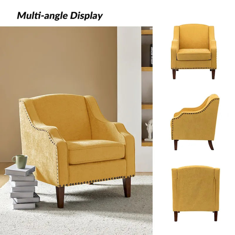 Set of 2 Lucretius Armchairs with Nailhead Trim by HULALA HOME 8