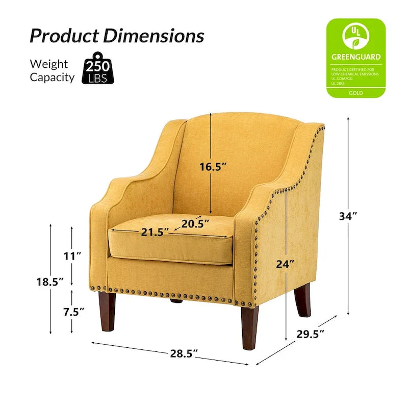 Set of 2 Lucretius Armchairs with Nailhead Trim by HULALA HOME 9