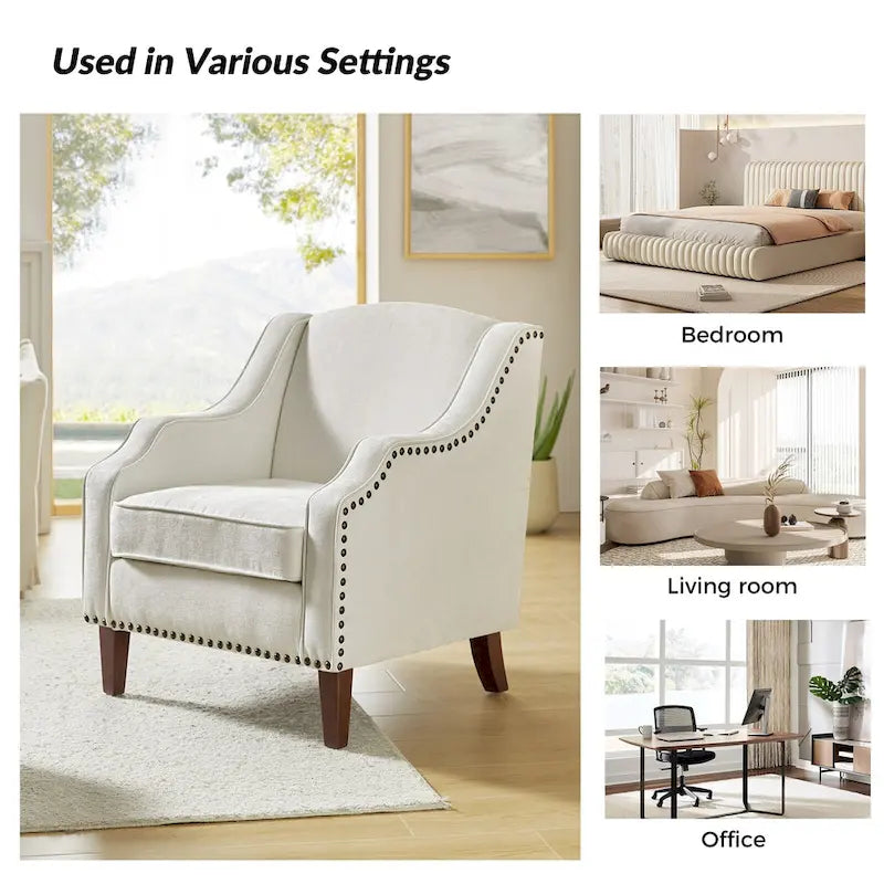 Set of 2 Lucretius Armchairs with Nailhead Trim by HULALA HOME 13