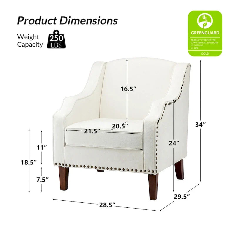 Set of 2 Lucretius Armchairs with Nailhead Trim by HULALA HOME 14