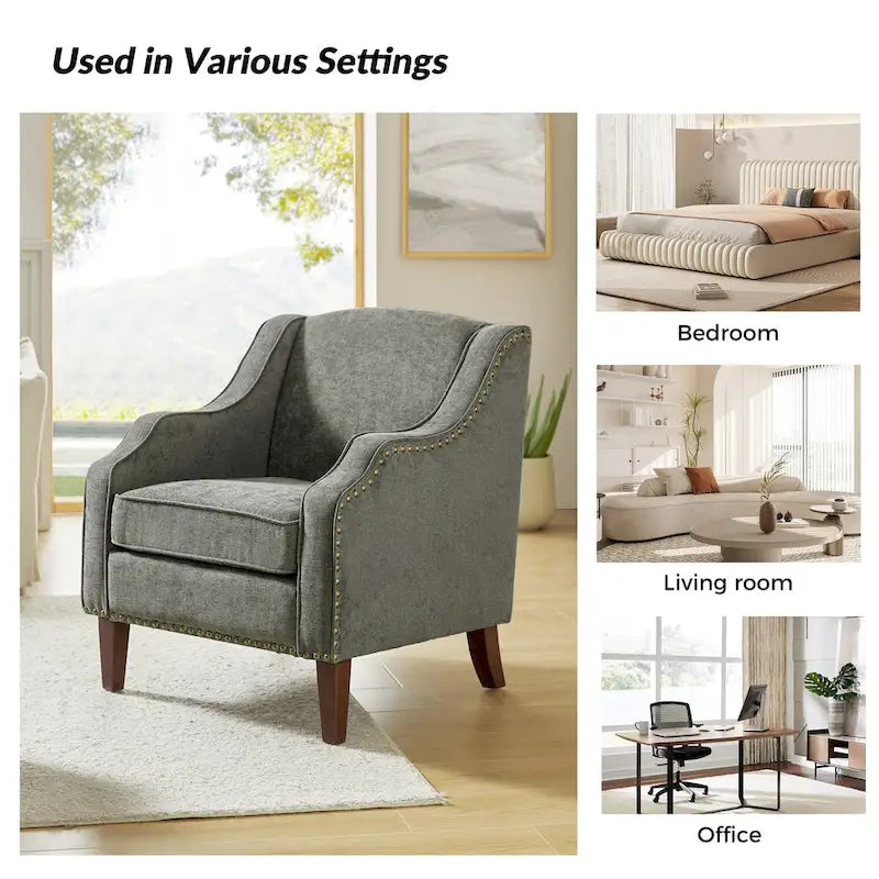 Set of 2 Lucretius Armchairs with Nailhead Trim by HULALA HOME 18