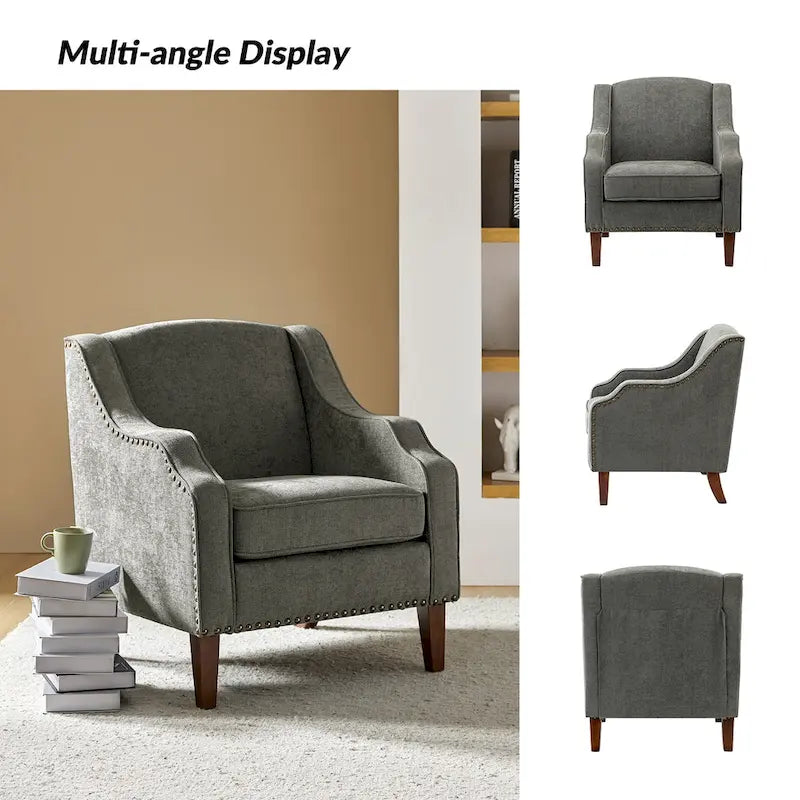 Set of 2 Lucretius Armchairs with Nailhead Trim by HULALA HOME 19