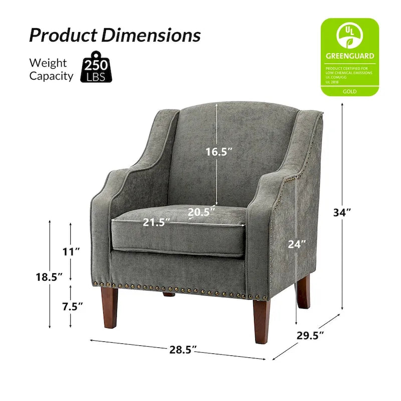 Set of 2 Lucretius Armchairs with Nailhead Trim by HULALA HOME 20