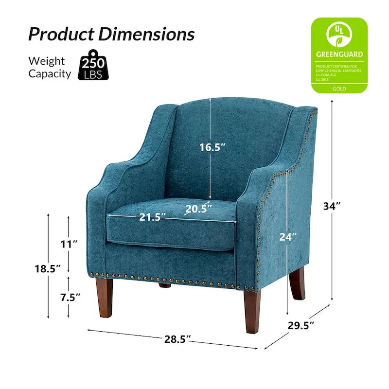 Set of 2 Lucretius Armchairs with Nailhead Trim by HULALA HOME 32