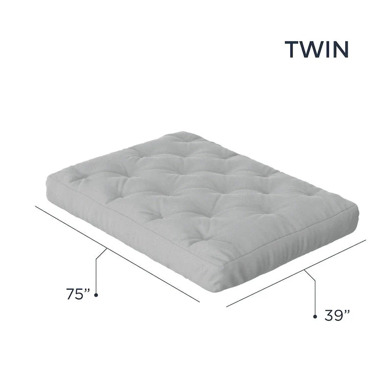 Loosh Home Twin Size Futon Mattress with 8-Inch Gel Memory Foam 25